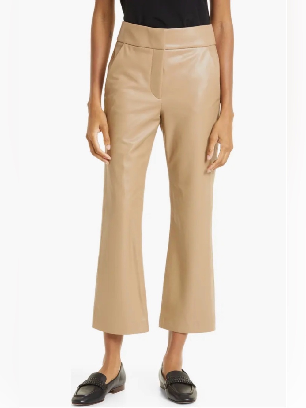 Veronica Beard Cormac Crop Faux Leather Pants